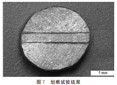 圖７　劃痕試驗結(jié)果